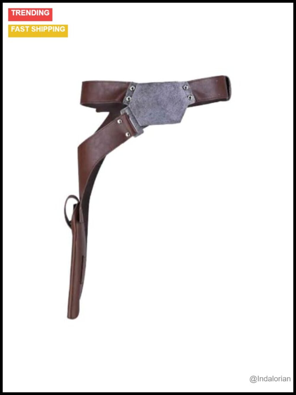 PU Leather Cosplay Belt Holster Adjustable Hook & Loop Costume Accessory
